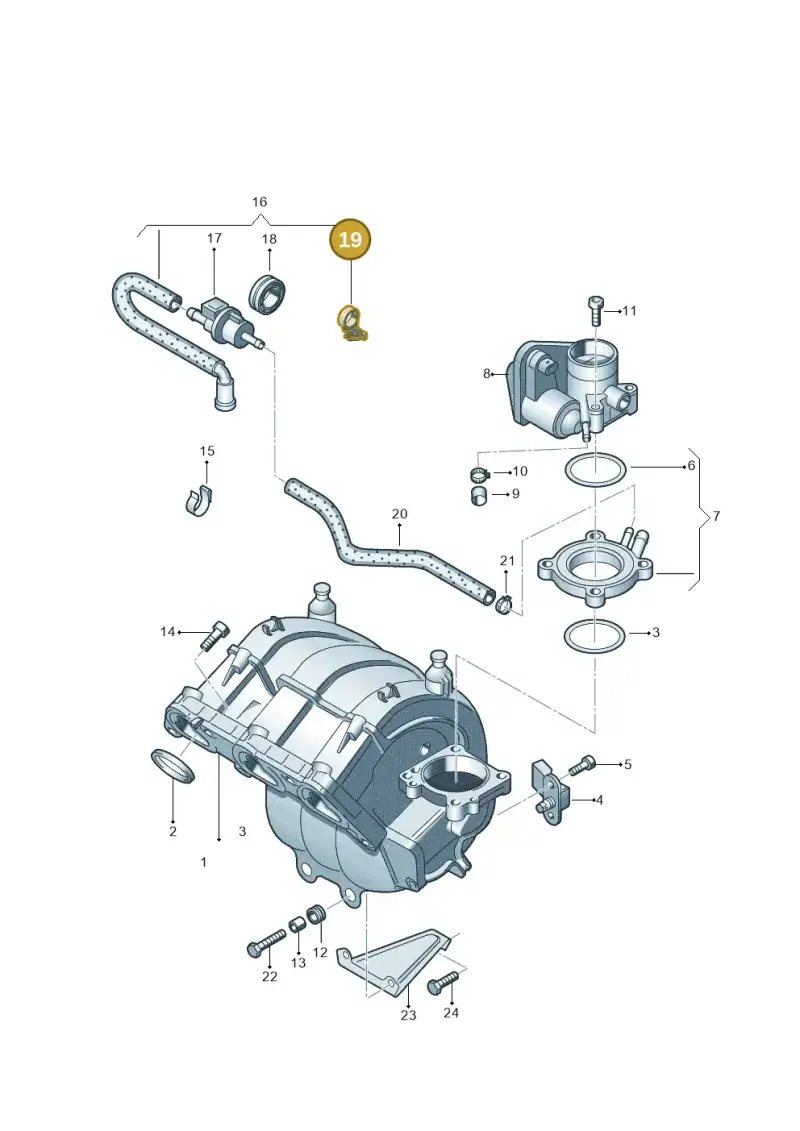 6Q0133519A — Volkswagen Polo (2008-2009) diagram 253133200, position 19