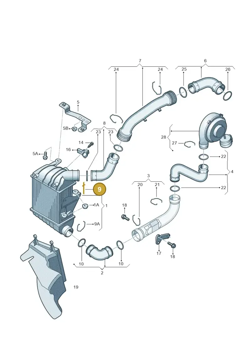 6Q0145769 — Volkswagen Polo (2008-2009) diagram 253145450, position 9