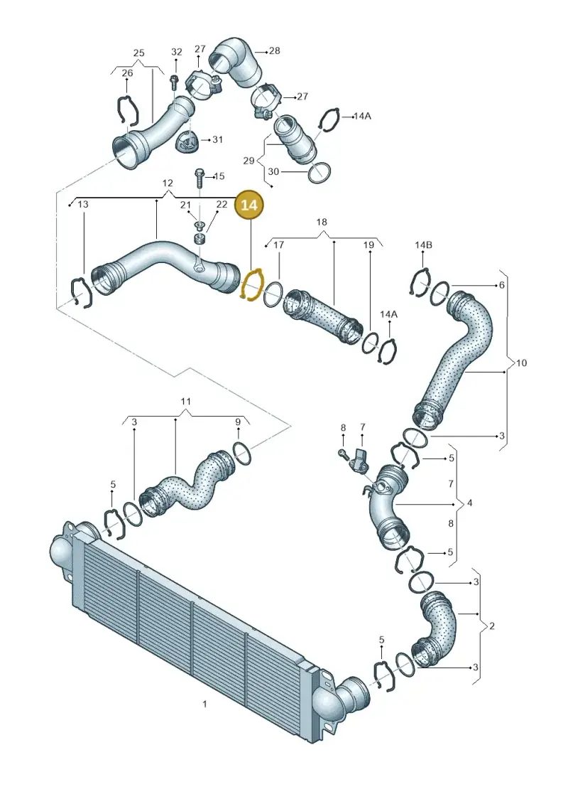 6Q0145769 — Volkswagen Transp. caravelle (2008-2009) diagram 479145750, position 14