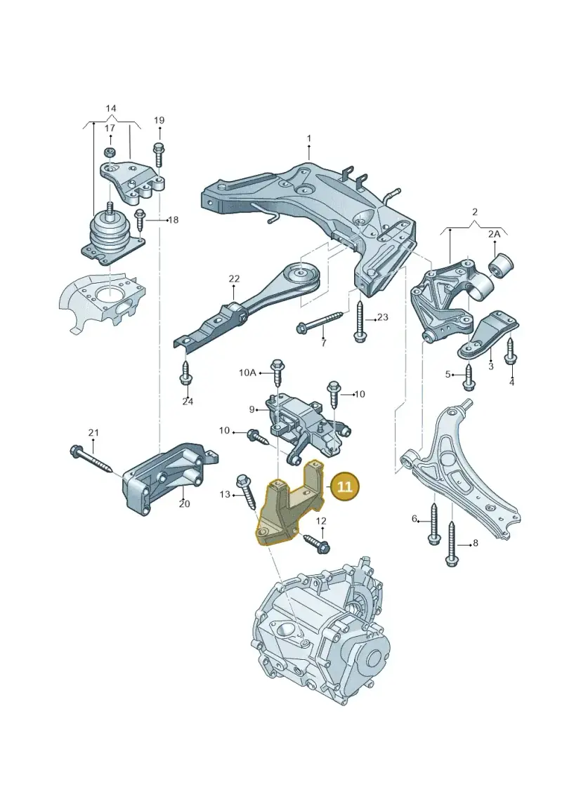 6Q0199111P — Volkswagen POLO (2001-2005) diagram 657199200, position 11