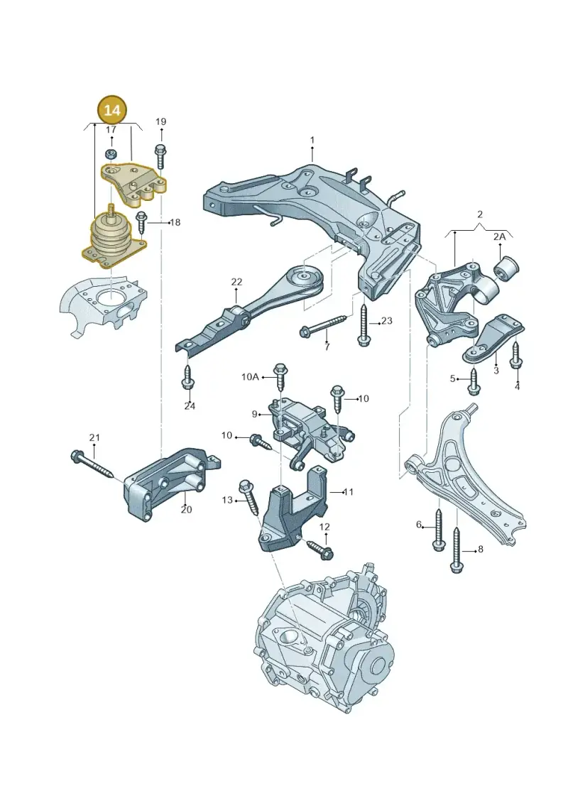 6Q0199167DK — Volkswagen POLO (2001-2005) diagram 657199200, position 14