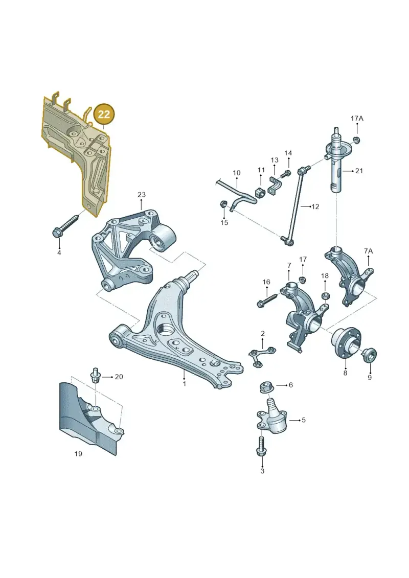 6Q0199287H — Volkswagen FOX                  M.05> (2005-) diagram 253407100, position 22