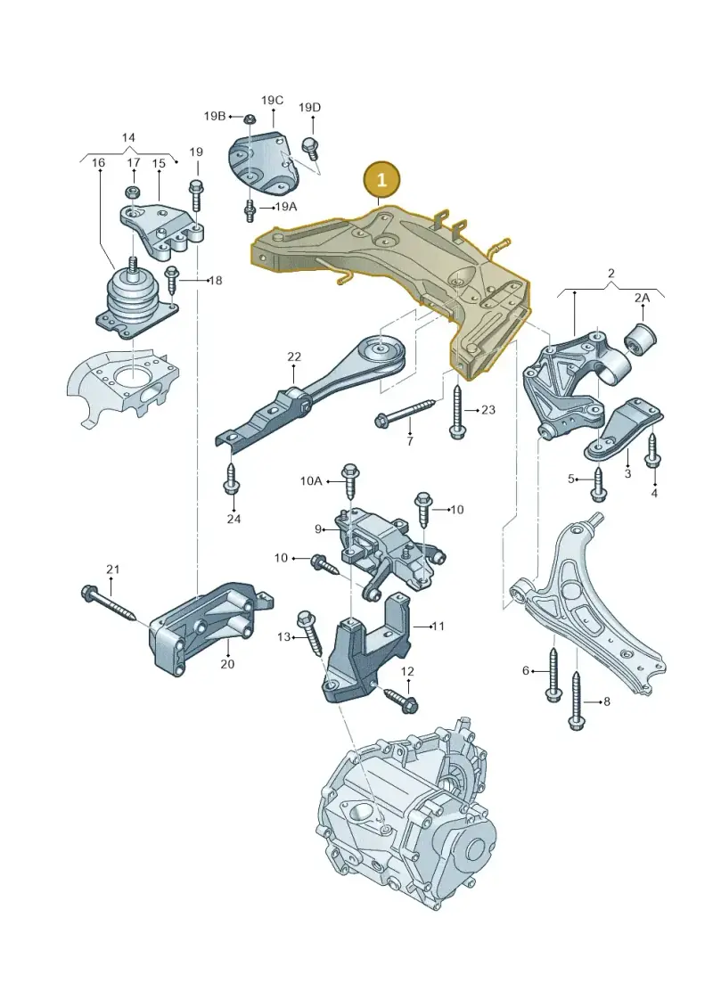 6Q0199287H — Volkswagen Polo (2011-2014) diagram 253199200, position 1