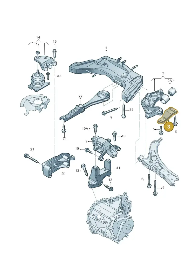 6Q0199517A — Volkswagen Polo (2008-2009) diagram 657199200, position 3