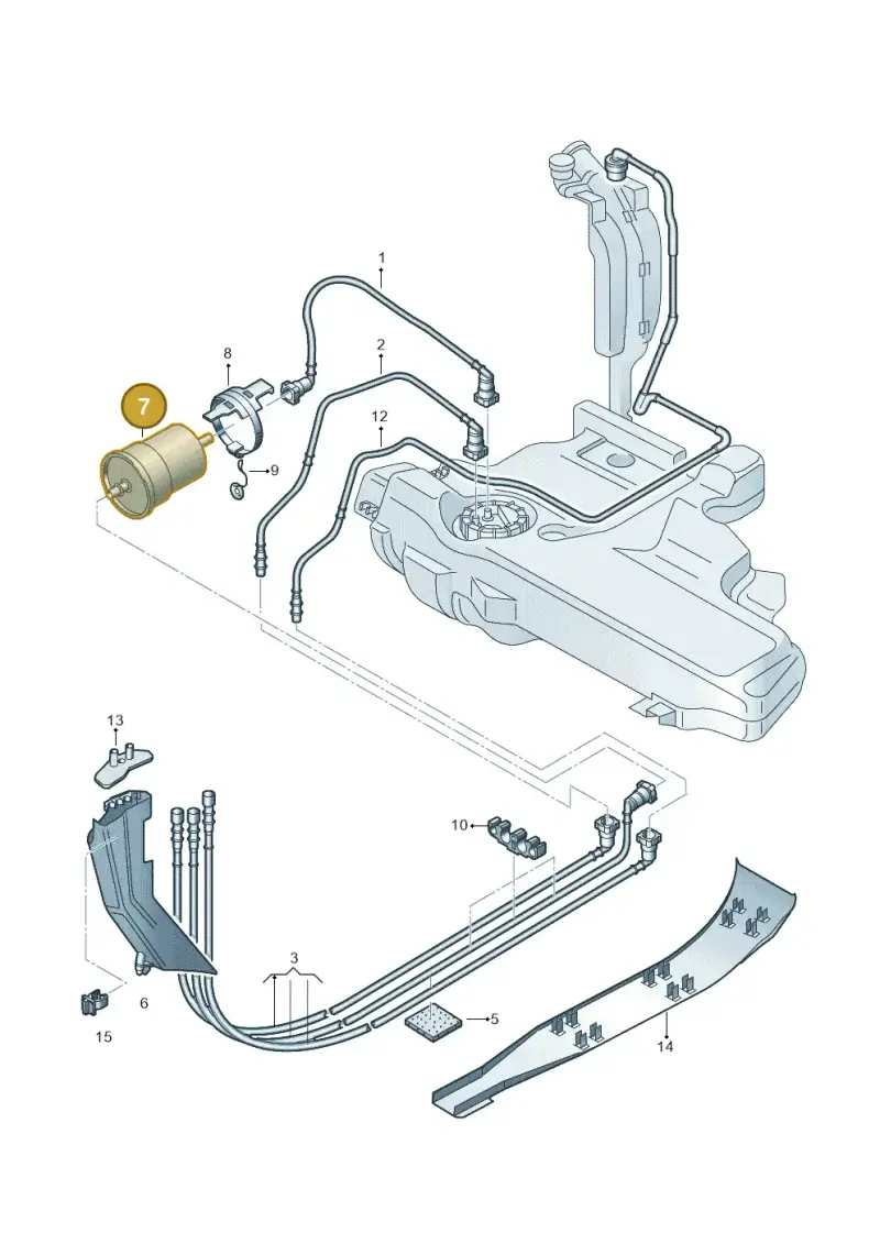 6Q0201051H — Volkswagen Golf Brasil       "BR."08> (2007-) diagram 194201400, position 7