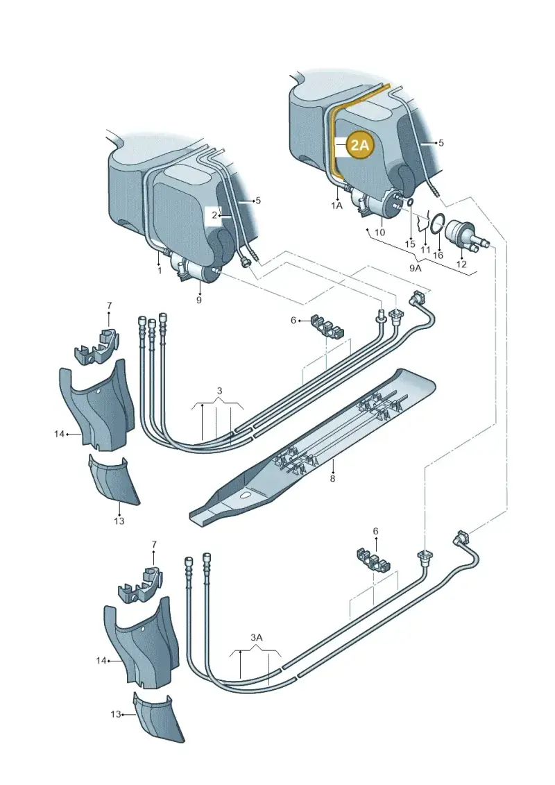 6Q0201294C — Volkswagen Polo (2011-2014) diagram 253201400, position 2A