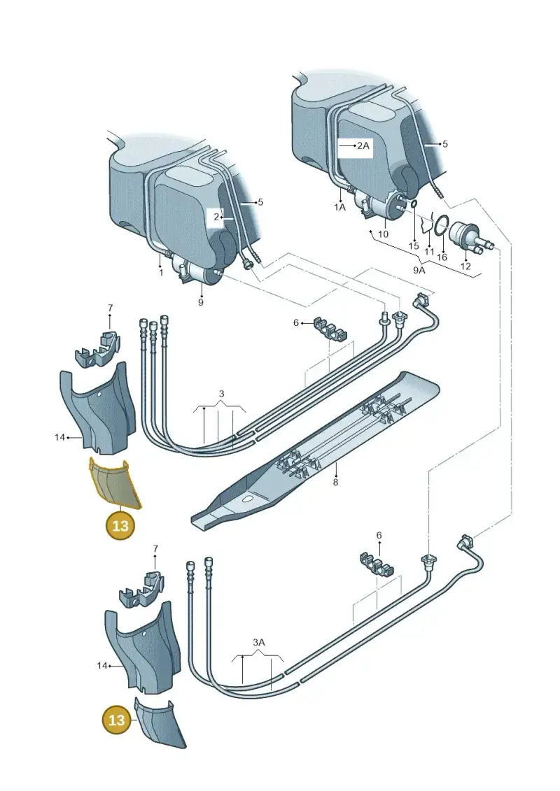 6Q0201439C — Volkswagen Polo (2011-2014) diagram 253201400, position 13