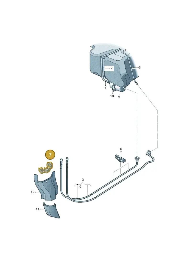 6Q0201449A — Volkswagen Polo (2012-2014) diagram 672201400, position 7