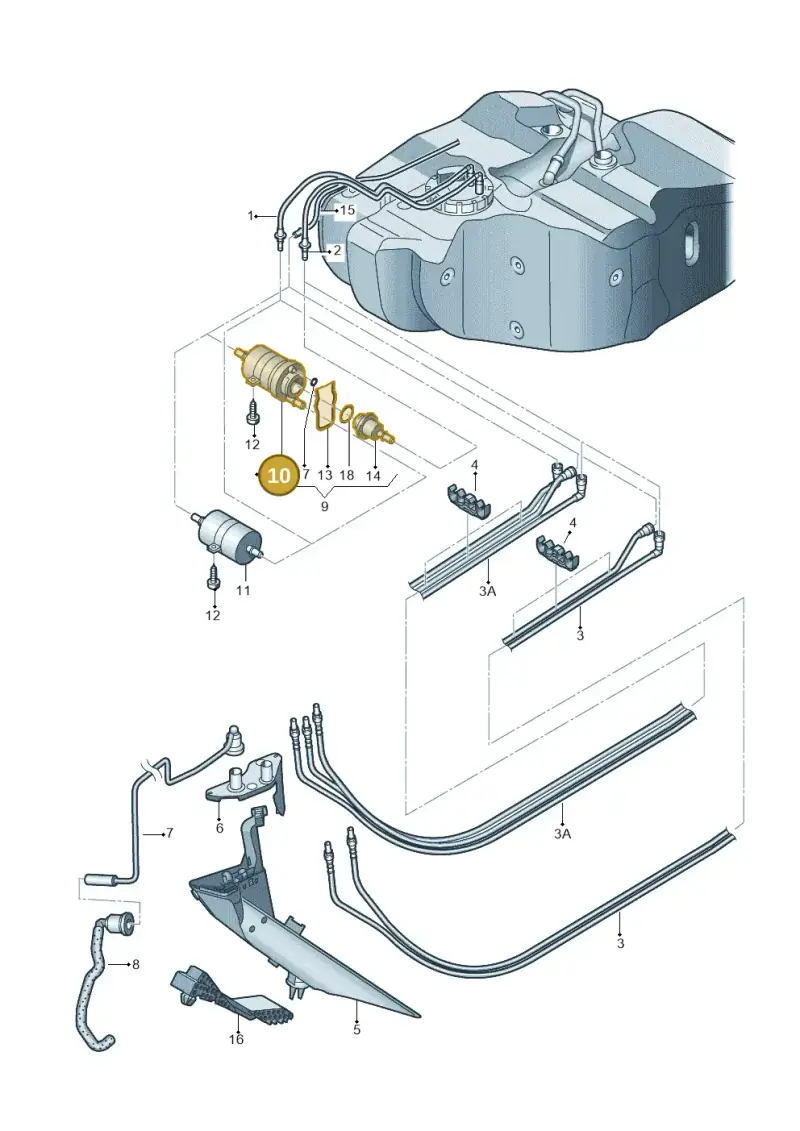 6Q0201511 — Volkswagen GOLF PLUS              05> (2005-) diagram 420201400, position 10