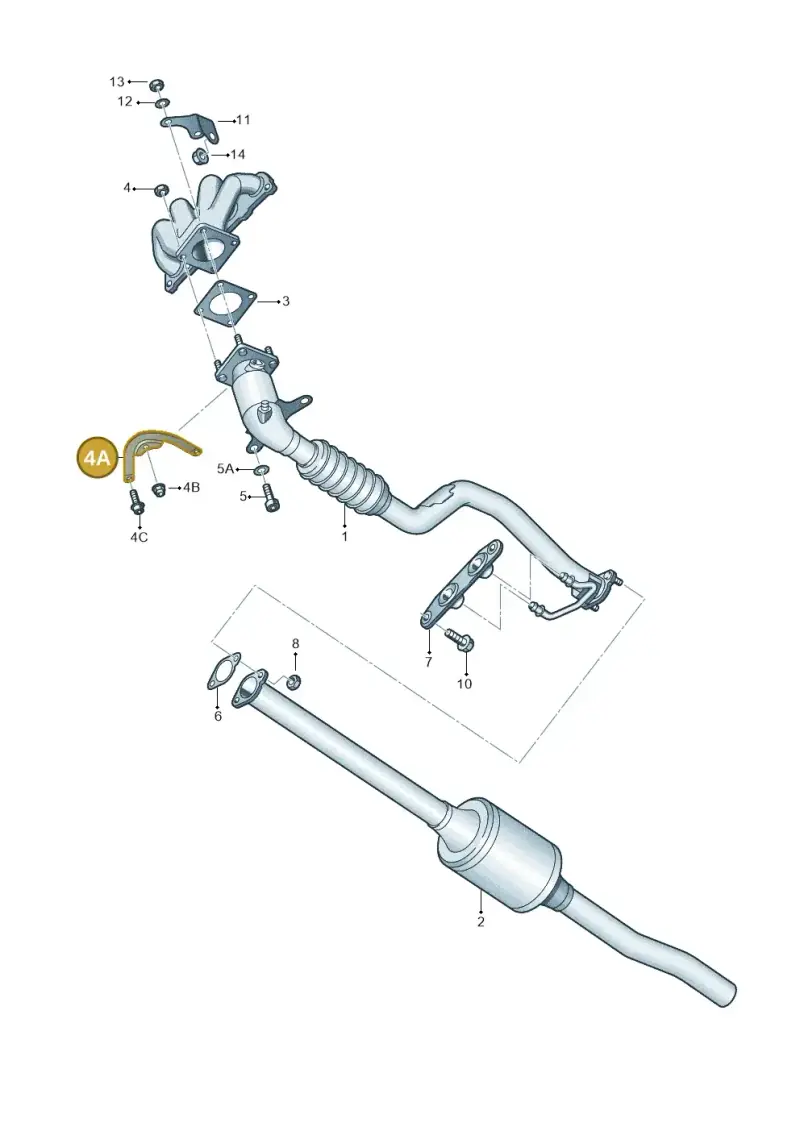 6Q0253047B — Volkswagen CADDY (2004-) diagram 409253500, position 4A