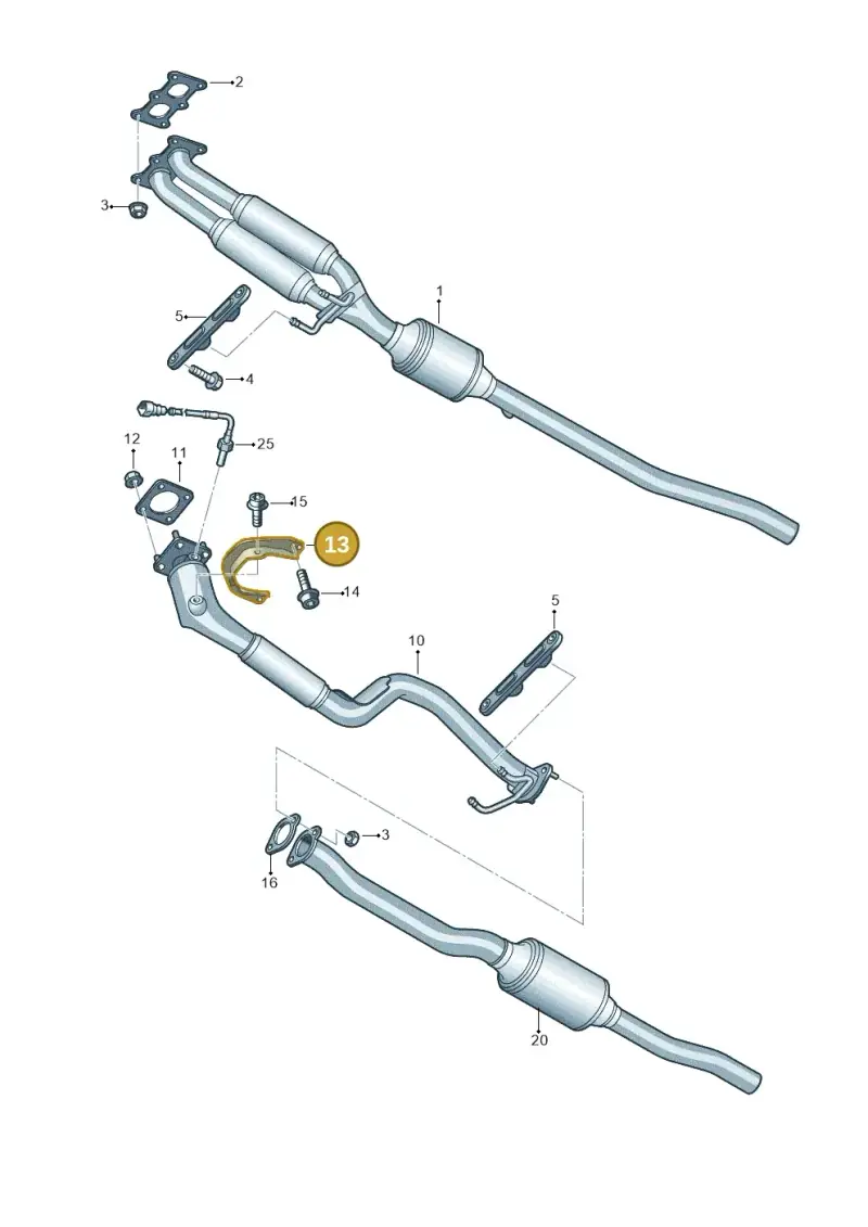 6Q0253047B — Volkswagen Passat estate (2008-2011) diagram 460253500, position 13