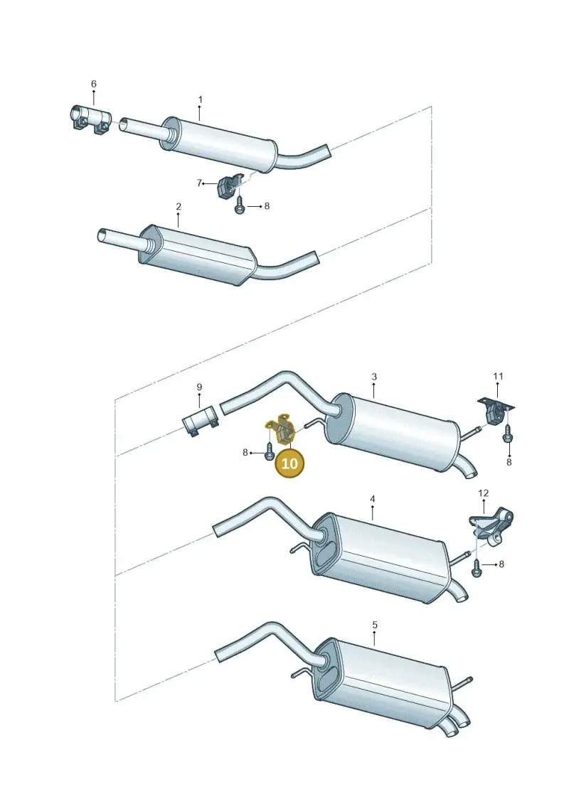 6Q0253144B — Volkswagen Polo (2011-2014) diagram 253253800, position 10