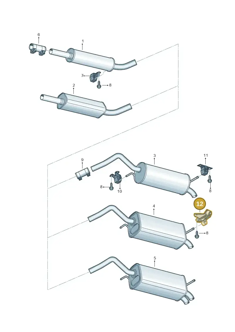 6Q0253144F — Volkswagen Polo (2011-2014) diagram 253253800, position 12