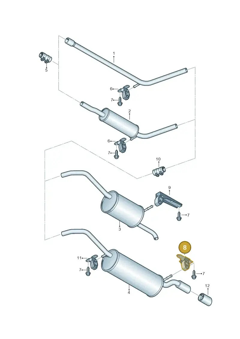 6Q0253144F — Volkswagen Polo (2012-2014) diagram 672253800, position 8