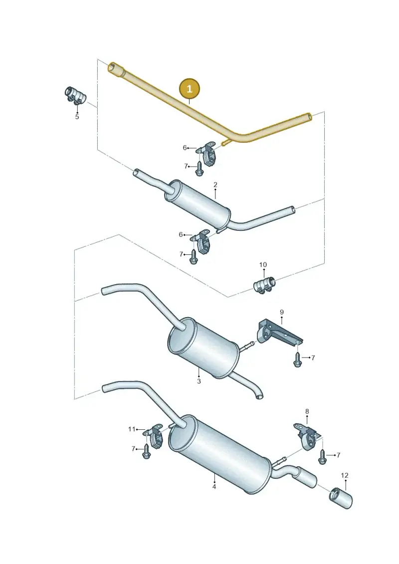 6Q0253201C — Volkswagen Polo (2012-2014) diagram 672253800, position 1