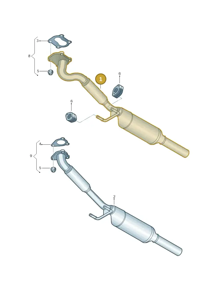 6Q0254800BX — Volkswagen POLO (2001-2005) diagram 461097100, position 1