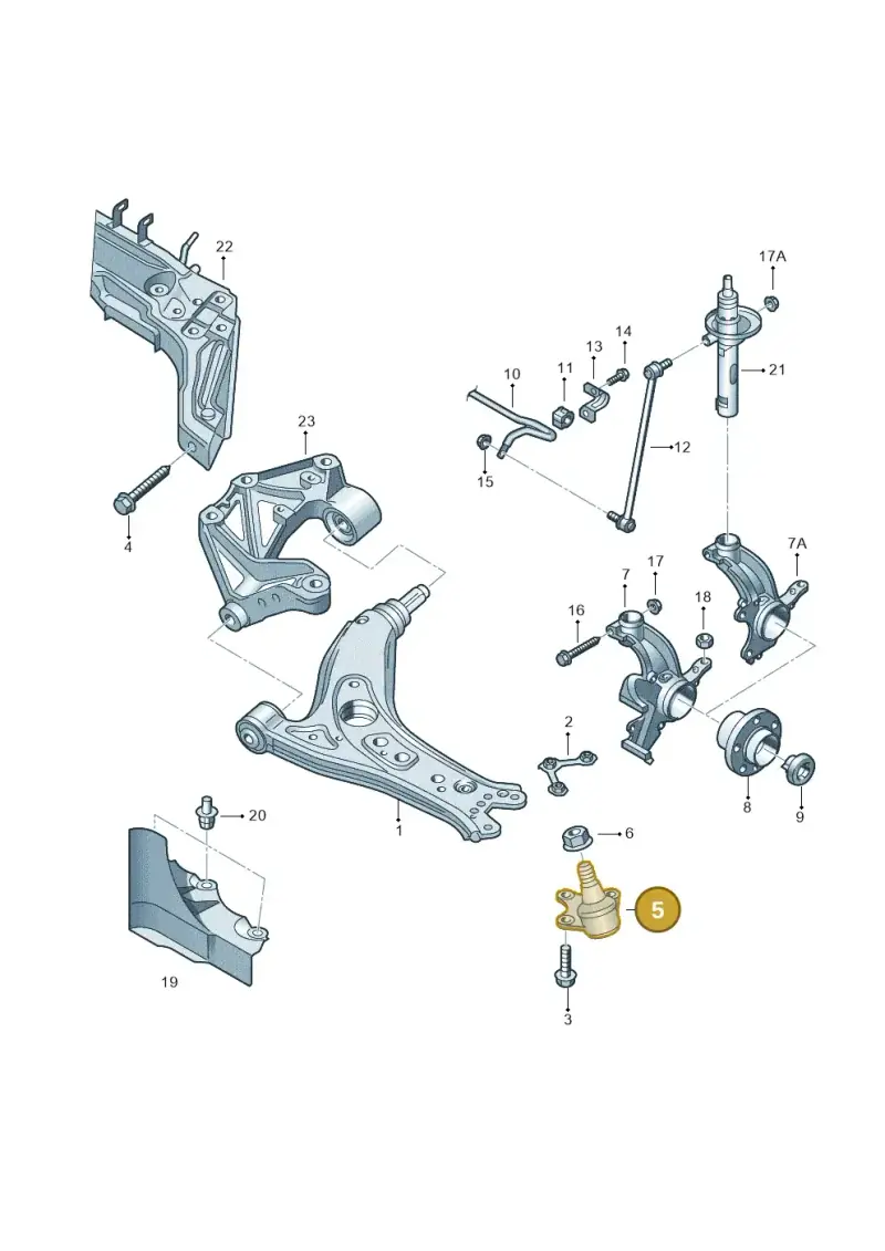 6Q0407365M — Volkswagen Polo (2011-2014) diagram 253407100, position 5