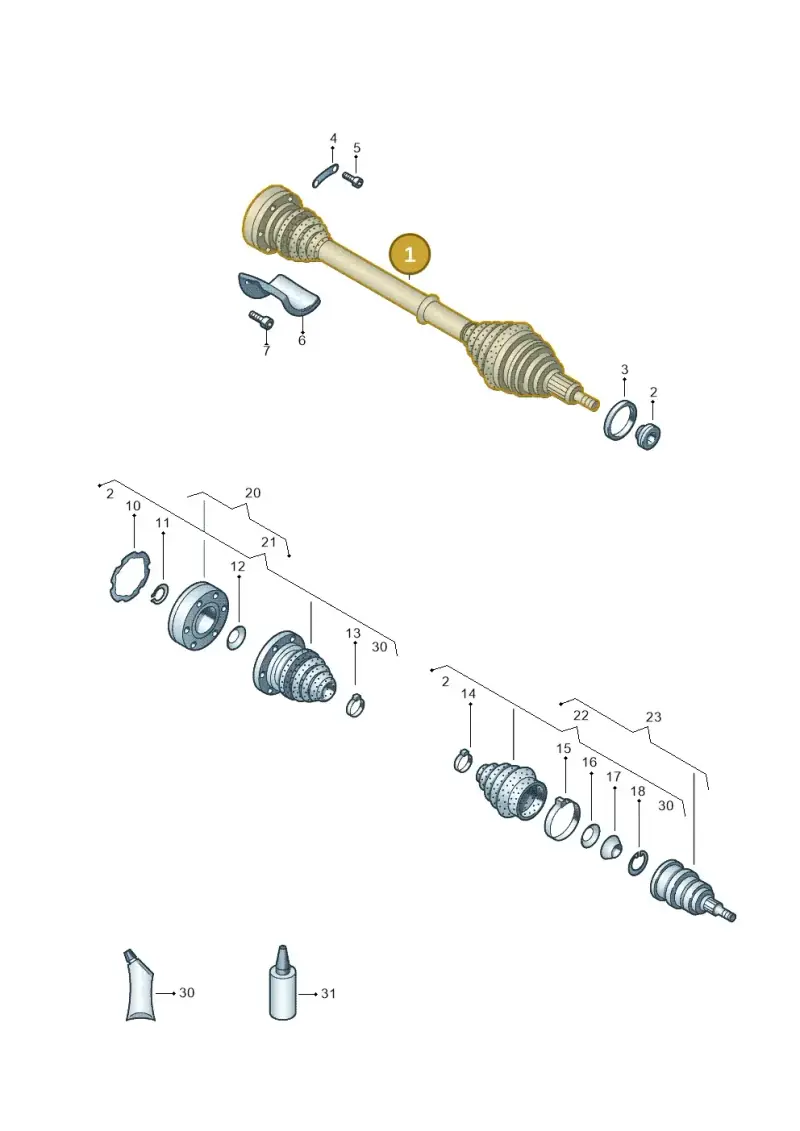 6Q0407451PX — Volkswagen Polo (2008-2009) diagram 672407500, position 1
