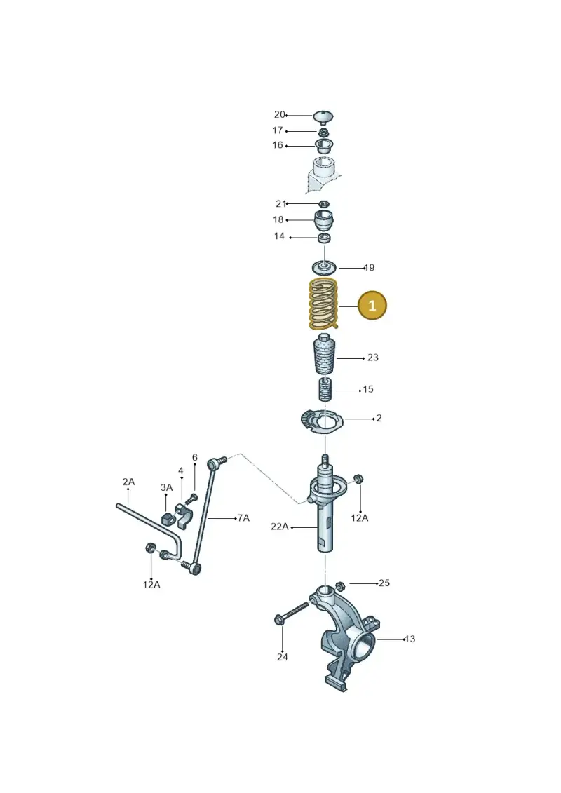 6Q0411105Q — Volkswagen Gol 1.6 (2012-) diagram 553411000, position 1