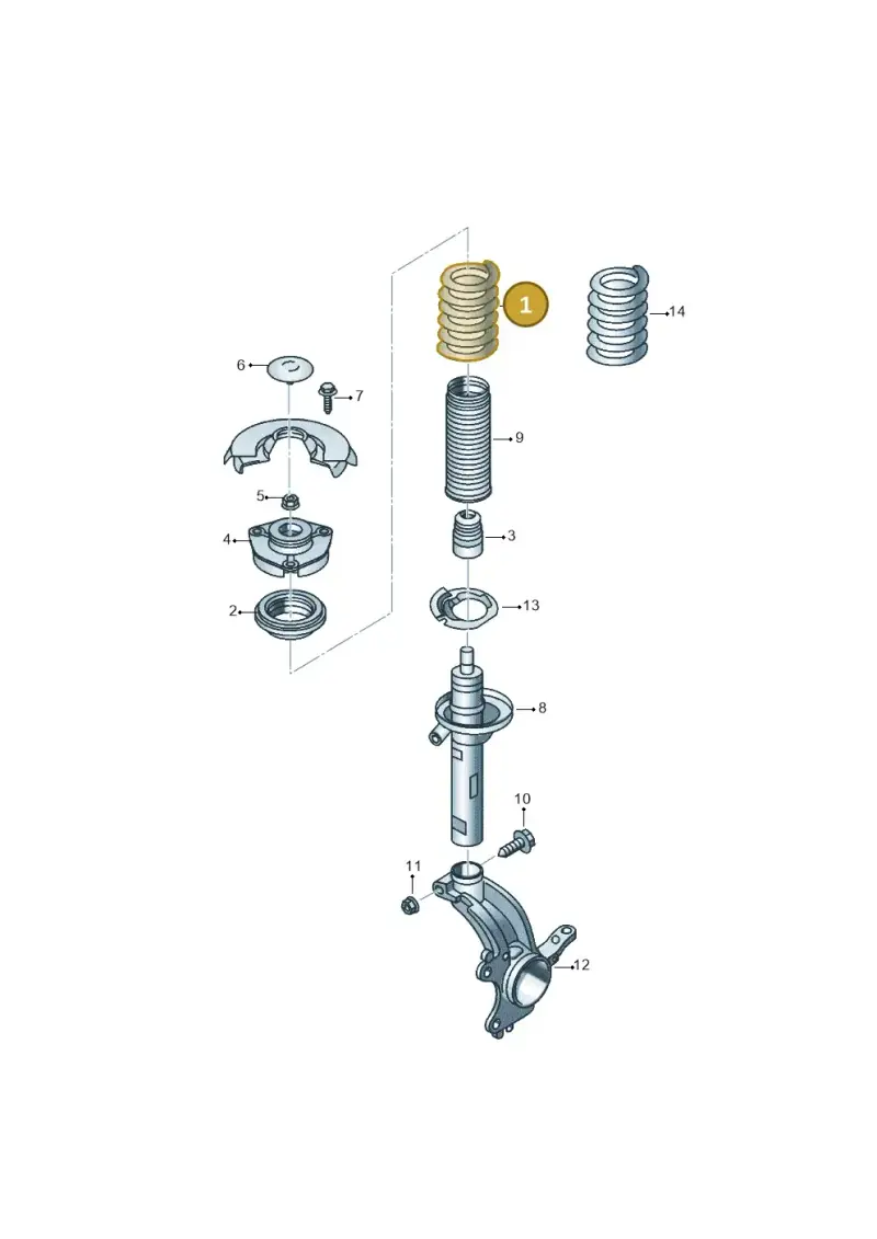 6Q0411105S — Volkswagen Polo (2011-2014) diagram 544411100, position 1