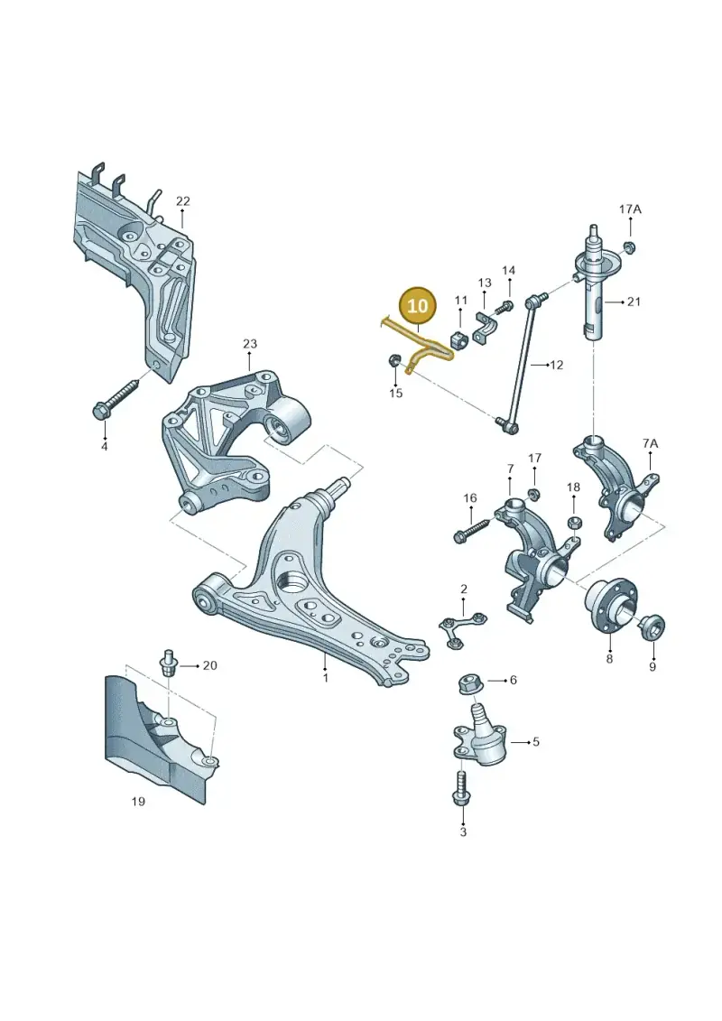 6Q0411305AM — Volkswagen Polo (2008-2009) diagram 253407100, position 10