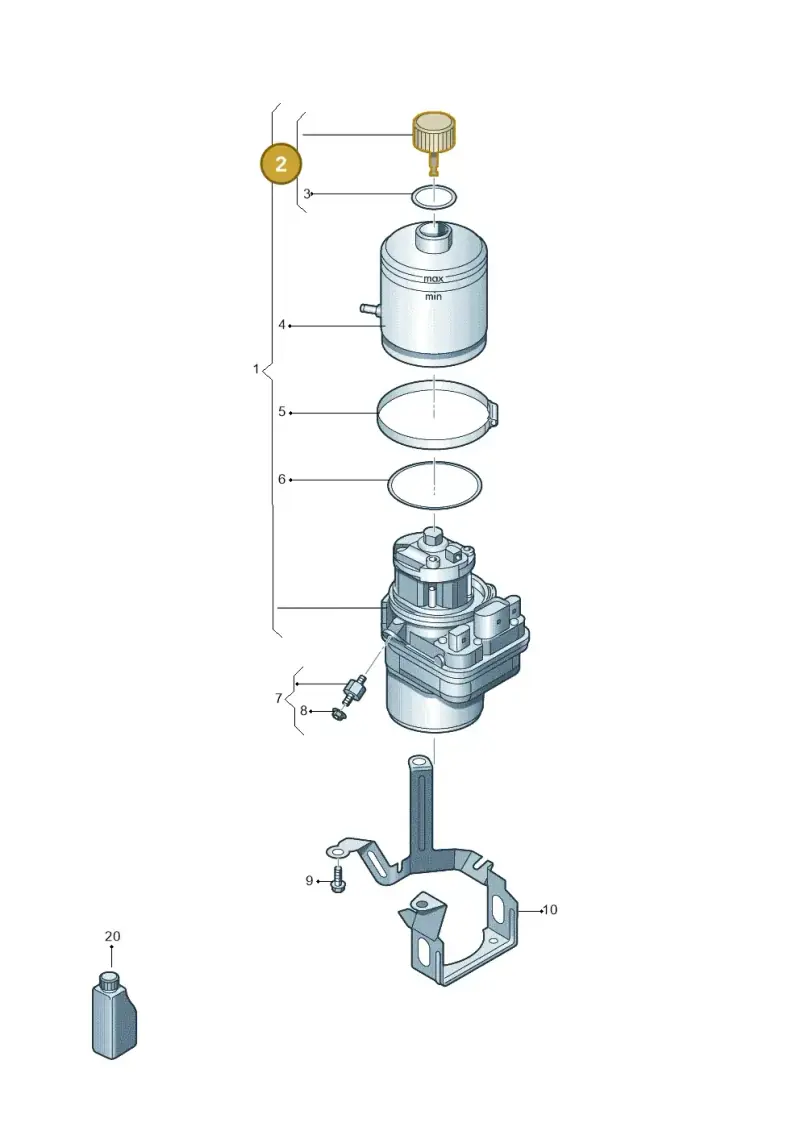 6Q0423376 — Volkswagen Polo (2012-2014) diagram 672423450, position 2