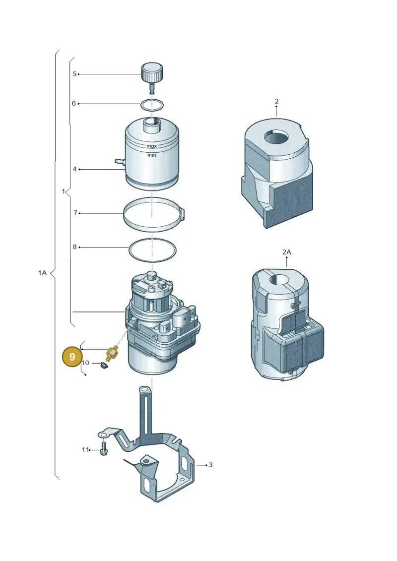 6Q0423809D — Volkswagen Polo (2011-2014) diagram 225423450, position 9