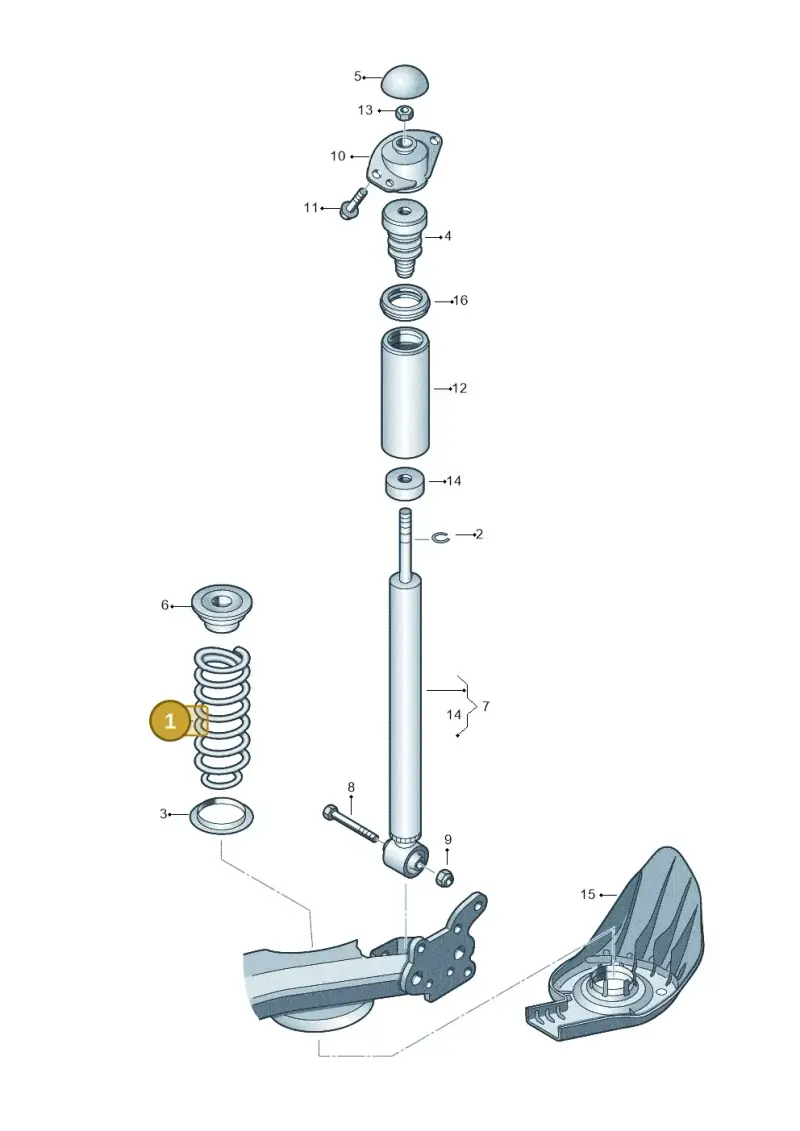 6Q0511115BM — Volkswagen Polo 1.4 BlueMotion (2014-2017) diagram 672511000, position 1