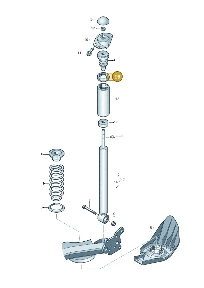 6Q0513161A — Volkswagen Polo 1.4 BlueMotion (2014-2017) diagram 672511000, position 16
