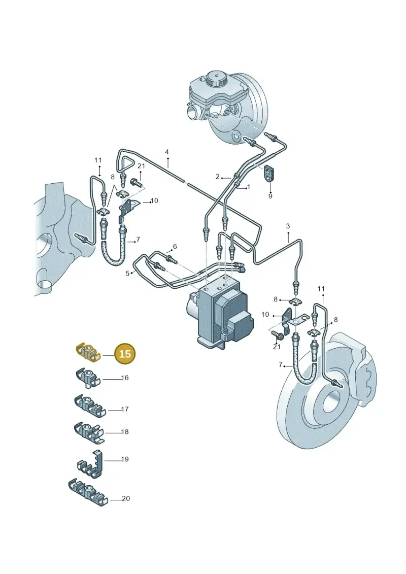 6Q0611797C — Volkswagen Phaeton 4motion (2010-2016) diagram 258611200, position 15