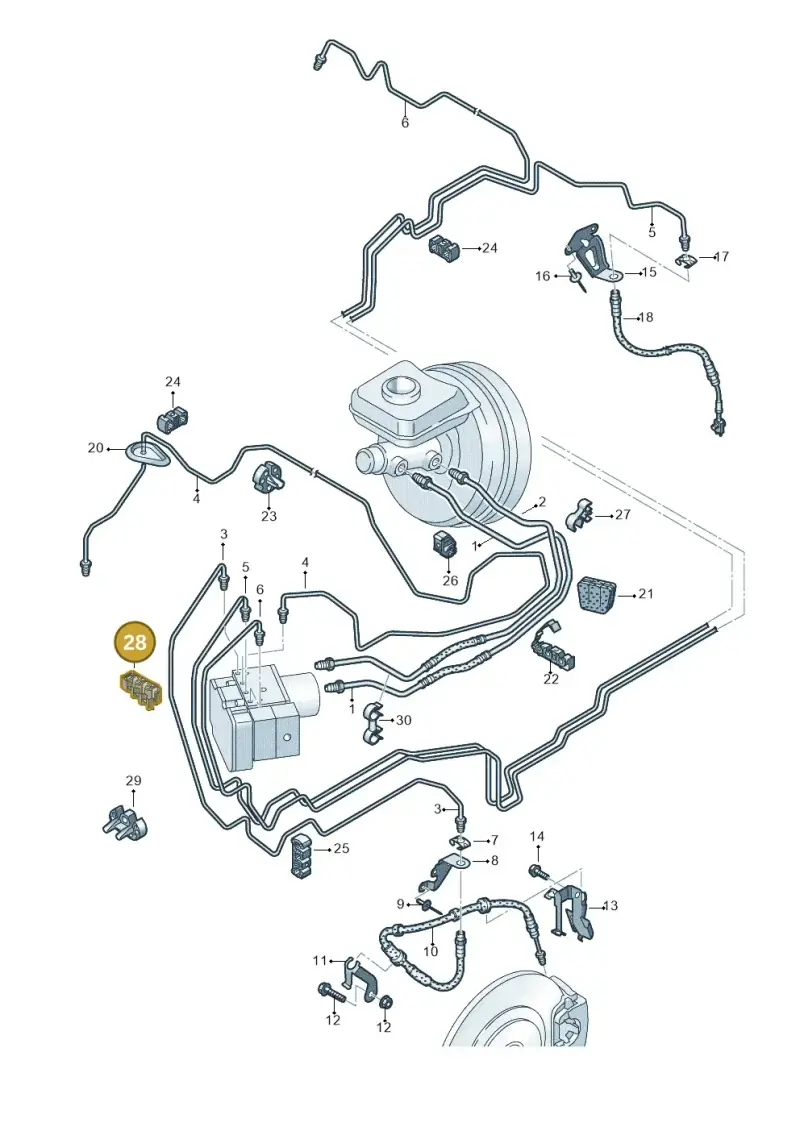 6Q0611797L — Volkswagen Touareg (2017-2023) diagram 859611200, position 28