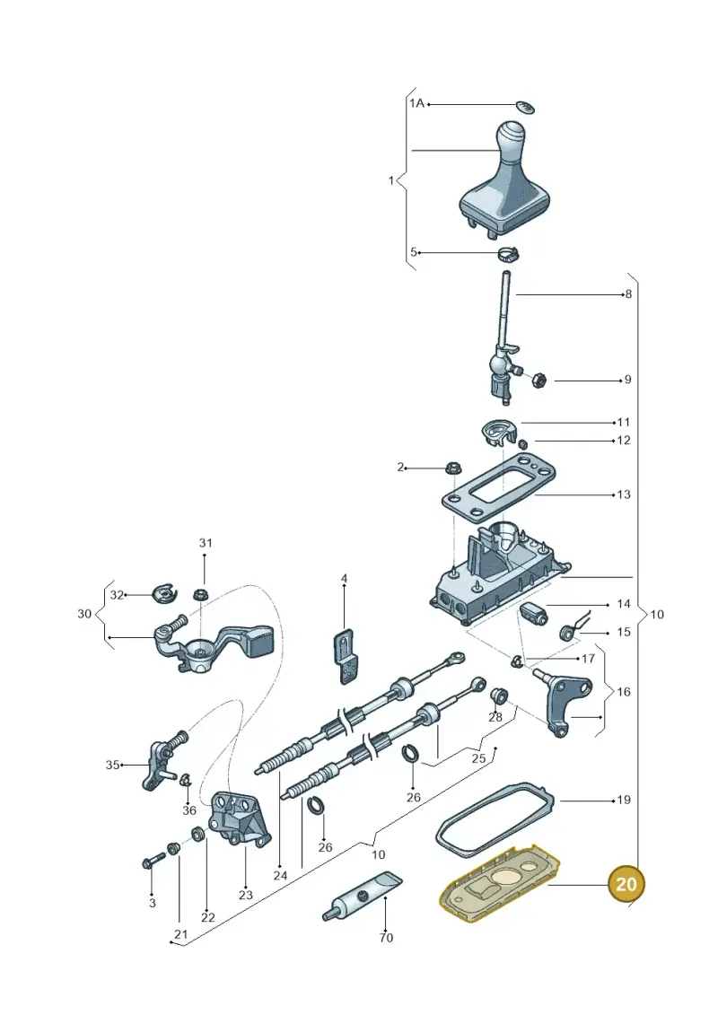 6Q0711090 — Volkswagen Up! 1.0 TSI (2013-2017) diagram 559711300, position 20