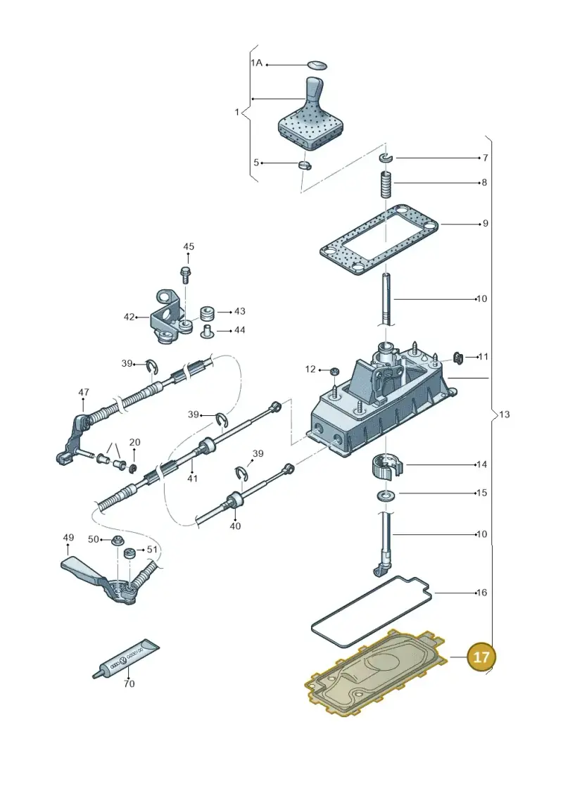 6Q0711090 — Volkswagen Polo 1.4 BlueMotion (2014-2017) diagram 672711300, position 17