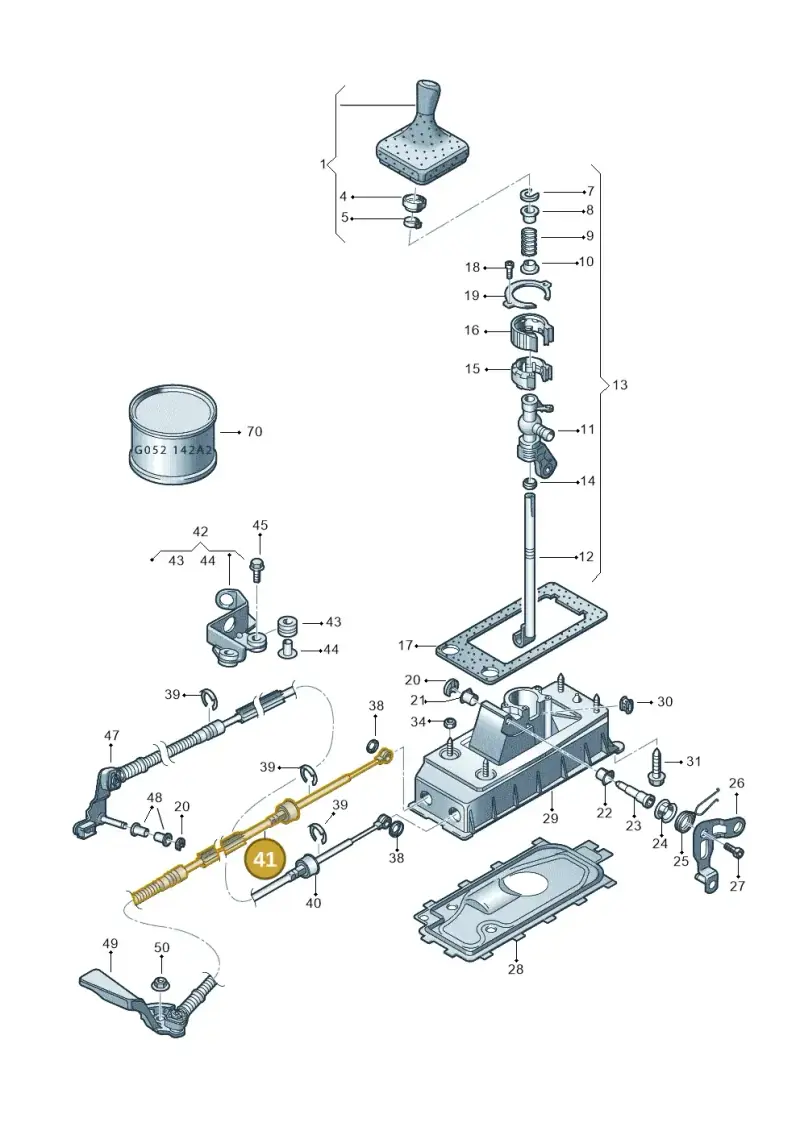 6Q0711265AM — Volkswagen POLO (2005-) diagram 253711350, position 41