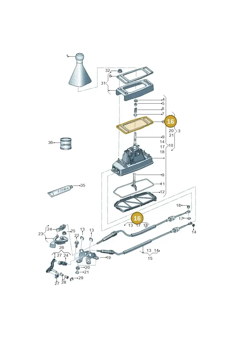 6Q0711265AM — Volkswagen POLO HATCH        "BR."07> (2006-) diagram 357711300, position 16