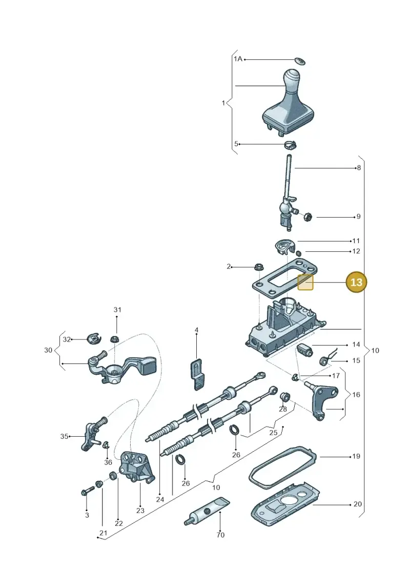 6Q0711267 — Volkswagen Up! 1.0 TSI (2013-2017) diagram 559711300, position 13