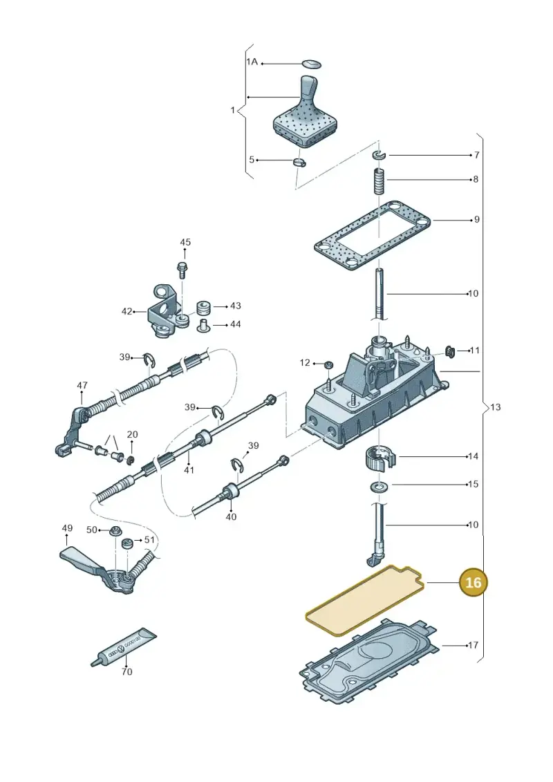 6Q0711267A — Volkswagen Polo 1.4 BlueMotion (2014-2017) diagram 672711300, position 16