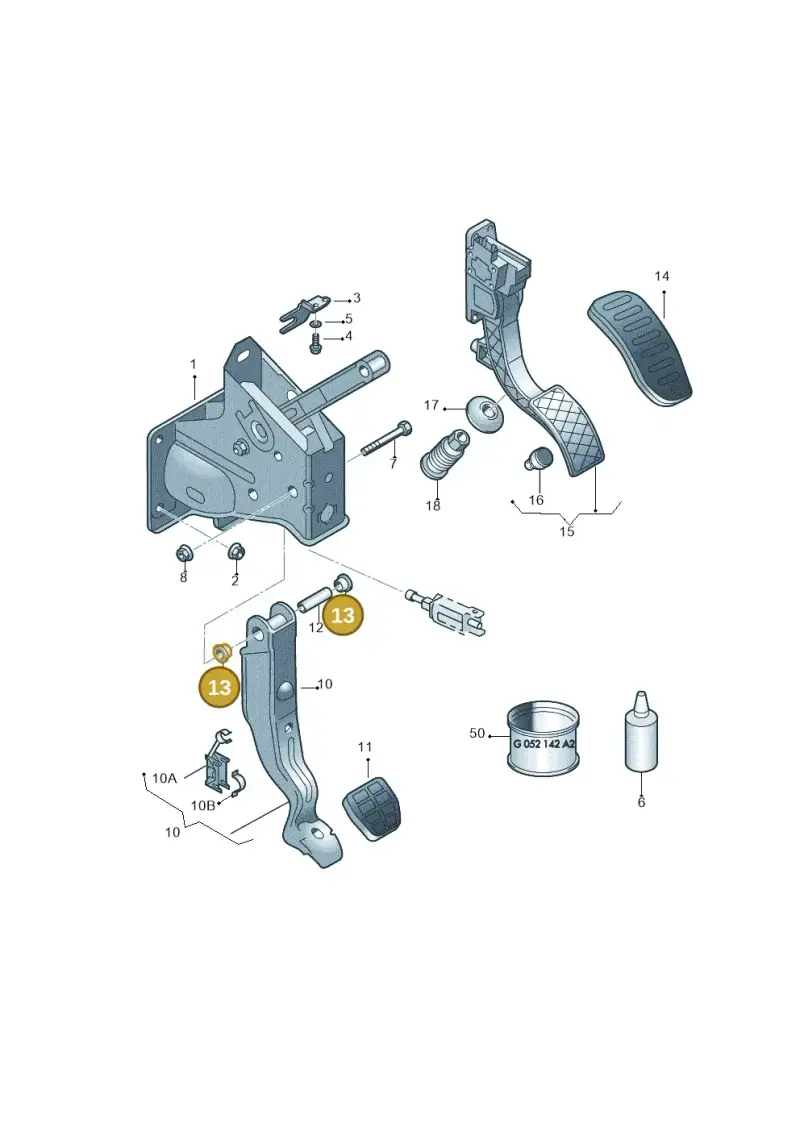6Q0721153 — Volkswagen Polo (2011-2014) diagram 225721600, position 13