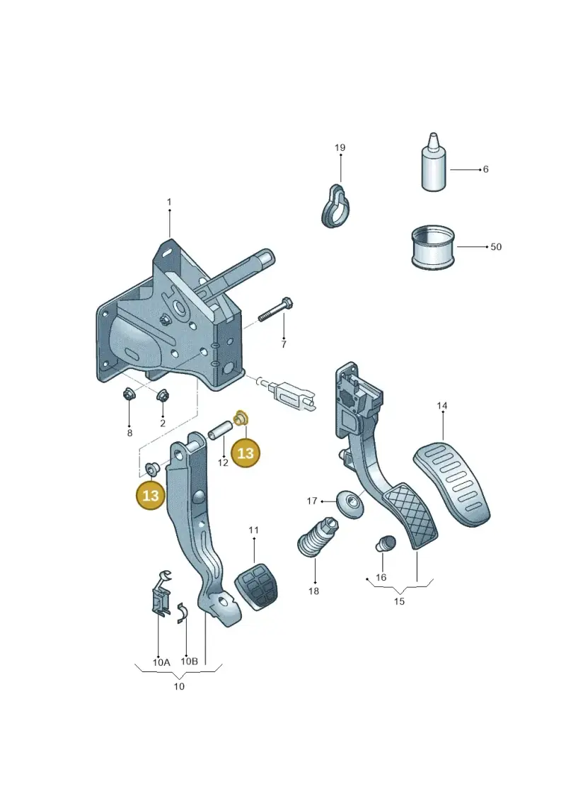 6Q0721153 — Volkswagen Voyage (2016-2023) diagram 565721600, position 13