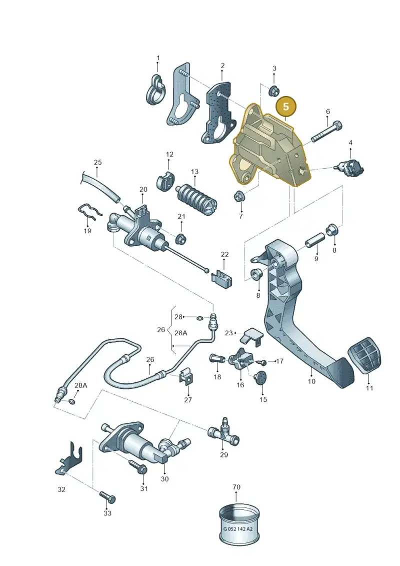 6Q0721373C — Volkswagen Spacefox (2010-2014) diagram 515721250, position 5