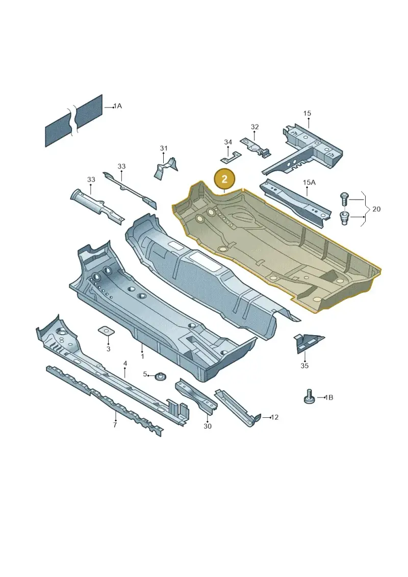 6Q0803206E — Volkswagen Polo 1.4 BlueMotion (2014-2017) diagram 253803100, position 2