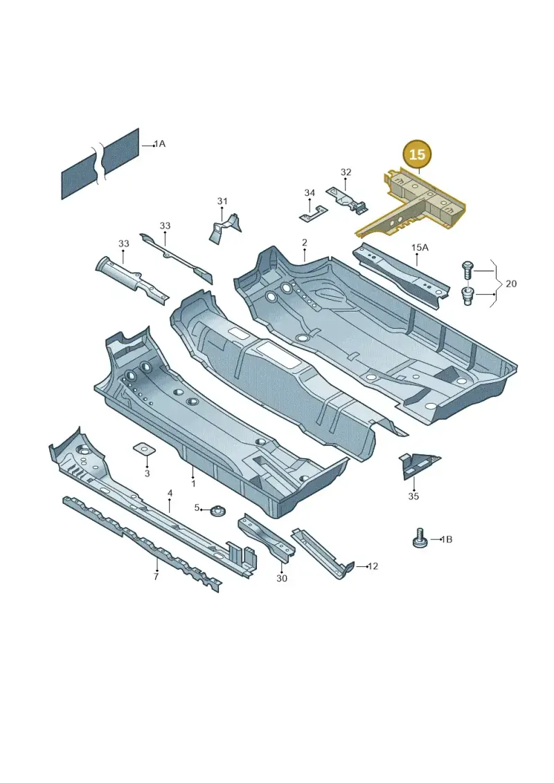 6Q0803232A — Volkswagen Polo (2011-2014) diagram 253803100, position 15
