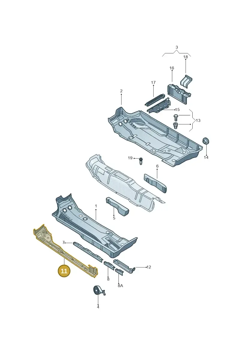 6Q0804178A — Volkswagen Crossfox (2009-2014) diagram 393803100, position 11