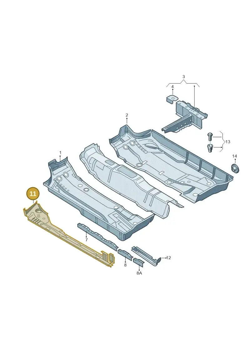 6Q0804178A — Volkswagen Spacefox (2014-2019) diagram 515803100, position 11