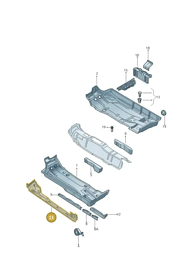 6Q0804178A — Volkswagen Crossfox (2014-2021) diagram 558803100, position 11