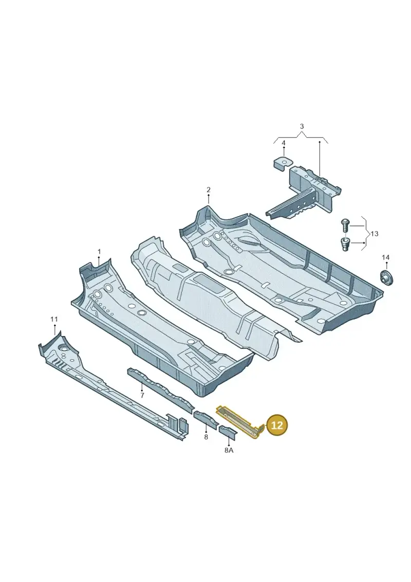 6Q0804455A — Volkswagen Spacefox (2014-2019) diagram 515803100, position 12