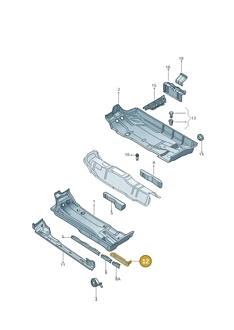 6Q0804455A — Volkswagen Crossfox (2014-2021) diagram 558803100, position 12