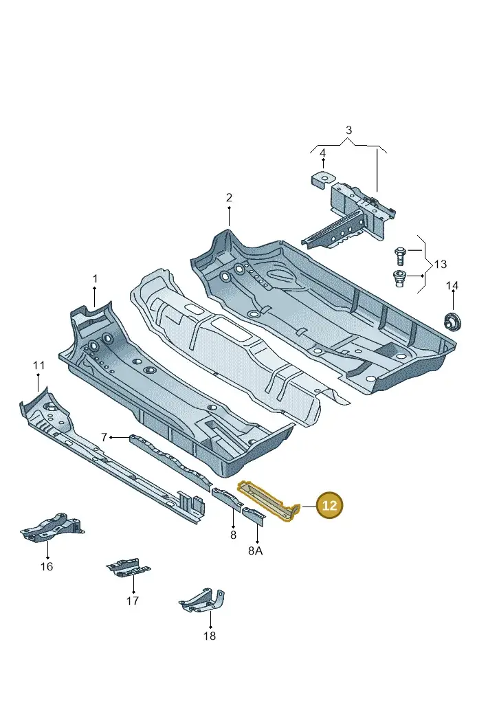 6Q0804456A — Volkswagen FOX                  M.05> (2005-) diagram 357803100, position 12