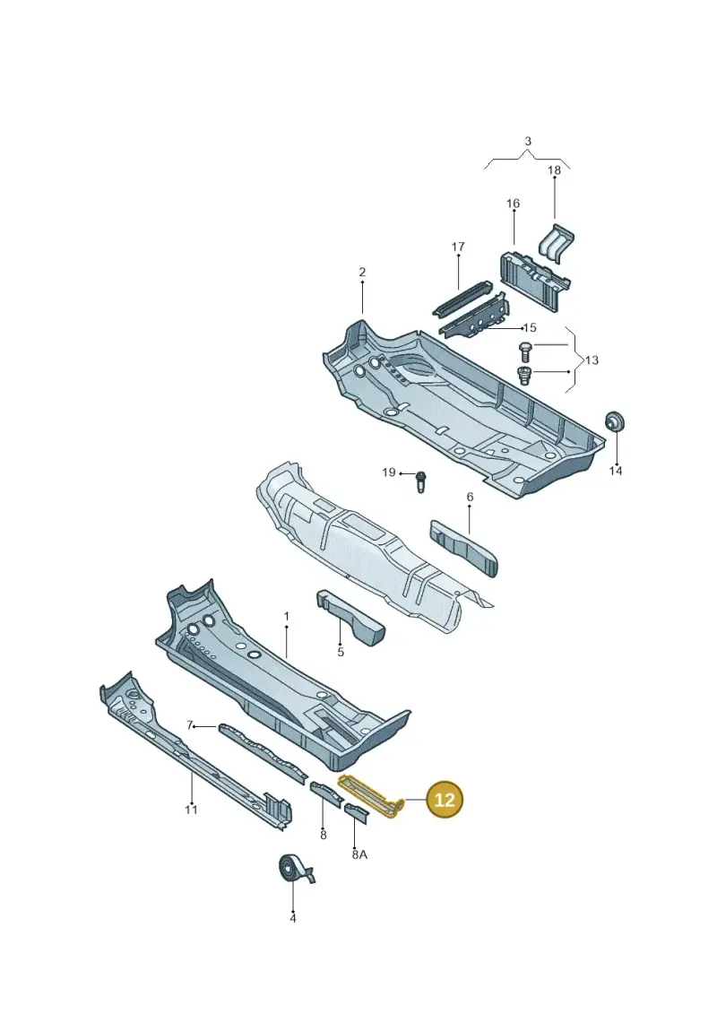 6Q0804456A — Volkswagen Crossfox (2009-2014) diagram 393803100, position 12