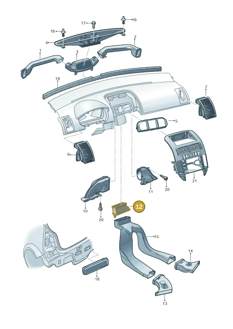 6Q0819159C — Volkswagen Polo (2011-2014) diagram 253819300, position 12